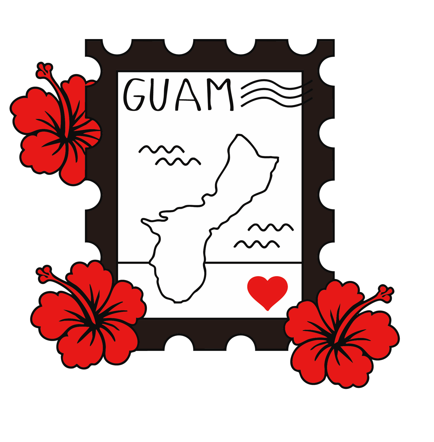 Guam Postage Decal