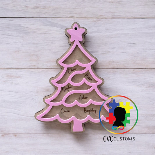 Christmas Tree Names Ornament