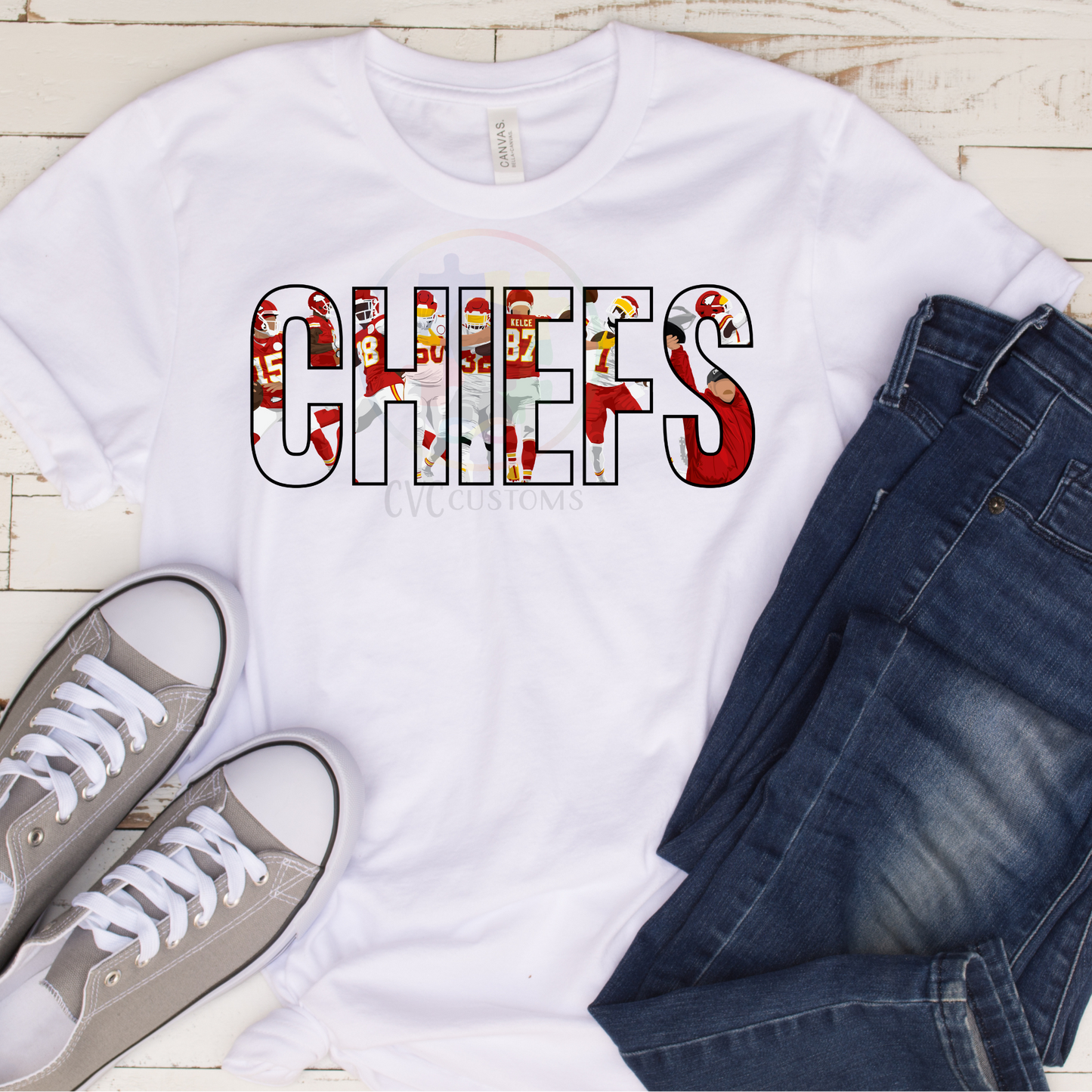 Outlined Football Teams (Chiefs/Niners)